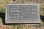 LANGE Susanna Susara Elizabeth, de 1904-1984