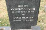 OLIVIER Ockert 1913-1975 & Dinie 1922-1999