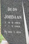 JORDAAN Deon 1966-1988