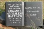 HATTINGH Susanna Magdalena 1934-1992
