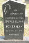 SCHERMAN Hannah Elenor 1908-1979