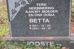 JOOSTE Betta 1927-2003