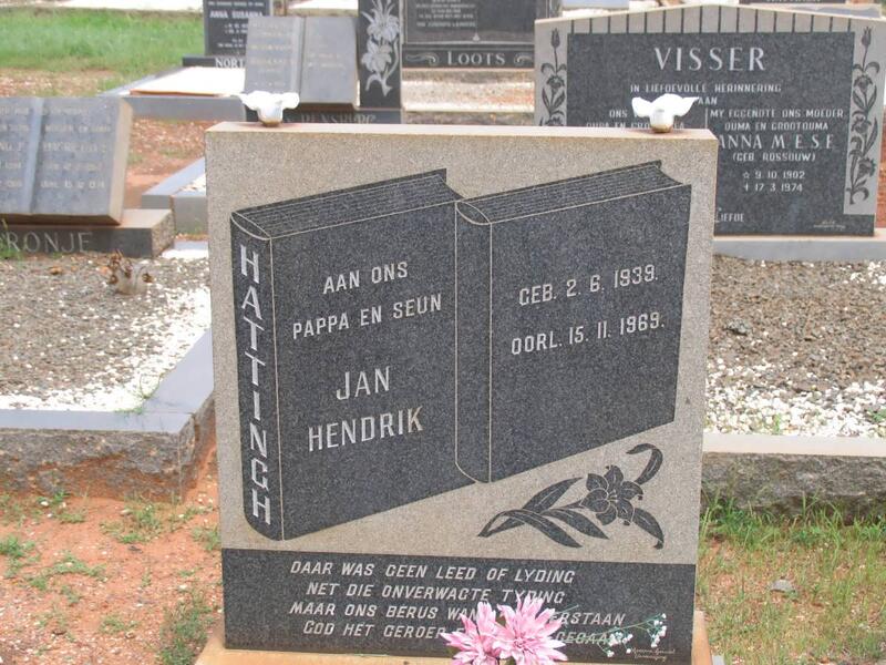 HATTINGH Jan Hendrik 1939-1969