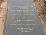 ROUX Marthinus Hermanus Johannes, le 1914-1998 & Aletta  Susanna 1923-2000