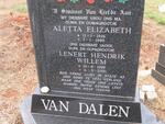 DALEN Lenert Hendrik Willem, van 1924-2000 & Aletta Elizabeth 1926-1999