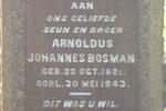 BOSMAN Arnoldus Johannes 1921-1943