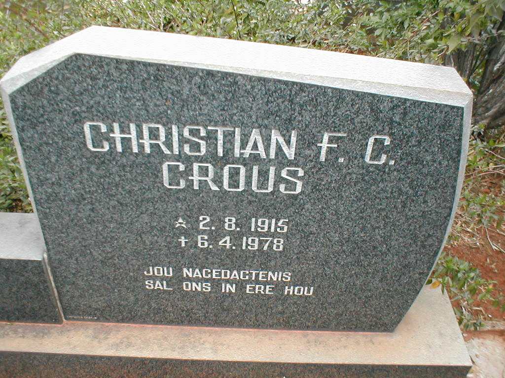 CROUS Christian F.C. 1915-1978
