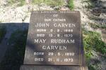 GARVEN John 1888-1970 & May Rudham 1892-1973