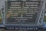 SCHALKWYK Jacobus Petrus Johannes, van 1922-1988 & Magrietha Elizabeth SWART 1925-1998