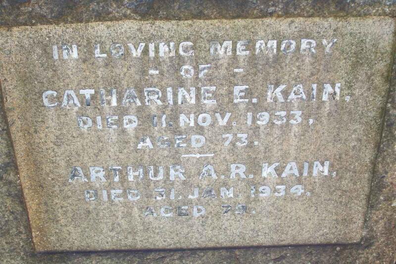 KAIN Arthur A.R. -1934 & Catherine E. -1933