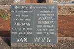 WYK Adriaan, van 1898-1958 & Susanna Hendriena HOFFMAN 1902-1975
