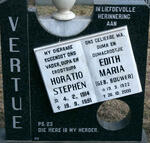 VERTUE Horatio Stephen 1914-1991 & Edith Maria BOUWER 1922-2000