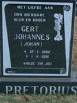 PRETORIUS Gert Johannes 1962-1991