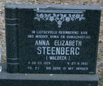 STEENBERG Anna Elizabeth nee WALDECK 1929-1992