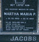 JACOBS Martha Maria P. 1928-1993
