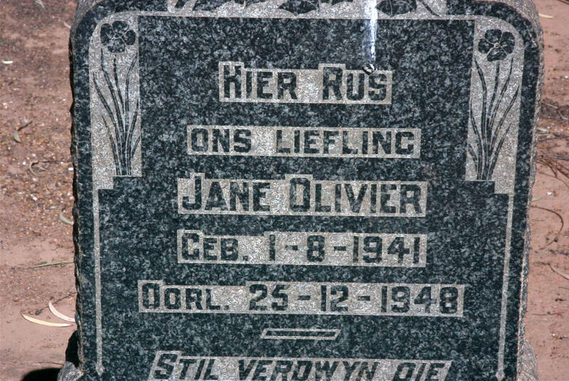 OLIVIER Jane 1941-1948