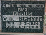 SCHYFF Kobus, v.d. 1954-1954