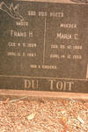 TOIT Frans H., du 1894-1967 & Maria C. 1888-1955