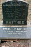MATTHEE Daniel H.P. 1911-1993 & Martiena J.M. JANSEN 1898-1956