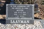 SAAYMAN Hester 1918-1993