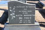 TOIT Aletta Magaretha, du 1905-1985