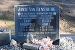 RENSBURG Gert Gerhardus, Janse van 1912-1995 & Hester Agnes 1925-1999