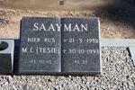 SAAYMAN M.L. 1952-1993