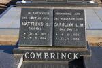 COMBRINCK Mattheus G. 1905-1984 & Carolina L.M. SMUTS 1903-1984