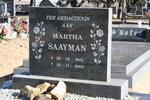 SAAYMAN Martha 1942-2002