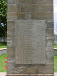 Plaque on memorial - Great War 1914-1918