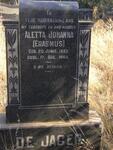 JAGER Aletta Johanna, de néé ERASMUS 1887-1940