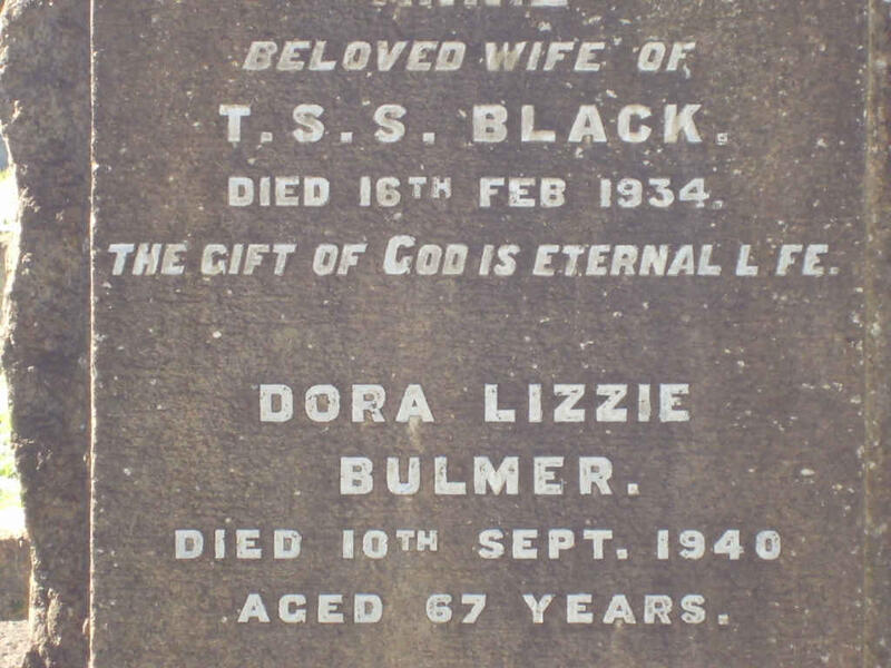 BLACK  ?  -1934 :: BULMER Dora Lizzie  -1940
