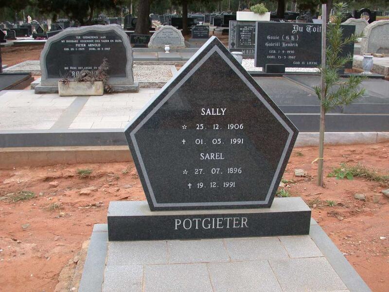 POTGIETER Sarel 1896-1991 & Sally 1906-1991