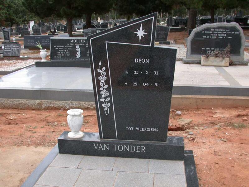 TONDER Deon, van 1932-1991