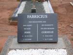FABRICIUS John 1924-2008 & Cornelie 1919-1998