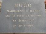 HUGO Magdalena C. nee LE ROUX 1889-1980