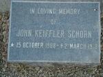 SCHORN John Keiffler 1908-1978
