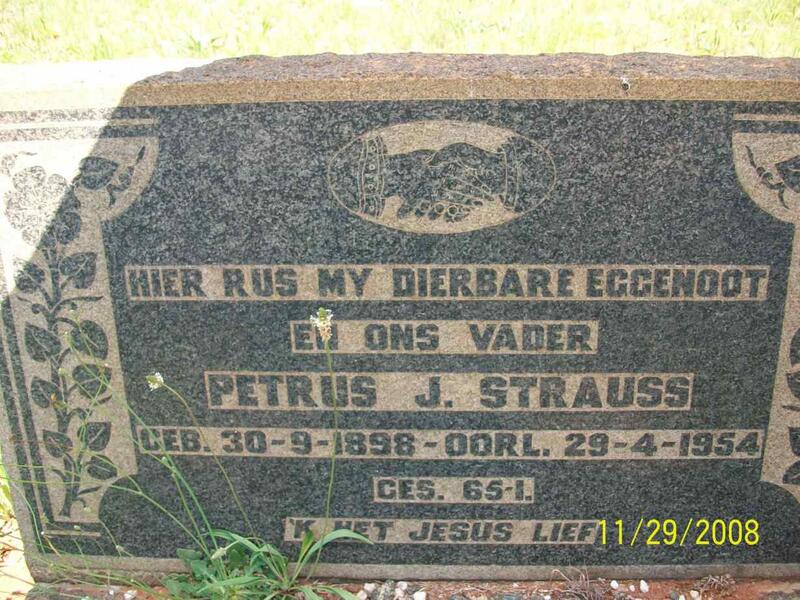 STRAUSS Petrus J. 1898-1954