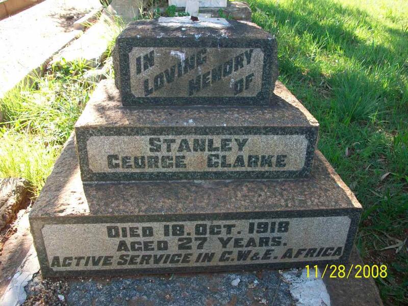 CLARKE Stanley George  -1918