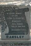 RANSLEY Lena Elizabeth nee HENNING  -1949