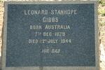 GIBBS Leonard Stanhope 1879-1944