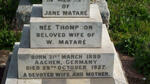 MATARE Jane nee THOMPSON 1889-1927