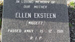EKSTEEN Ellen nee WIGGETT  -1981
