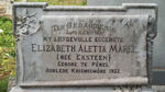 MAREE Elizabeth Aletta nee EKSTEEN   -1932