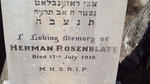 ROSENBLATT Herman  -1918