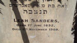 SANDERS Leah 1892-1908