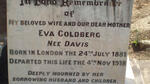 GOLDBERG Eva nee DAVIS  1881-1918
