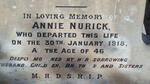 NURICK Annie  -1918 