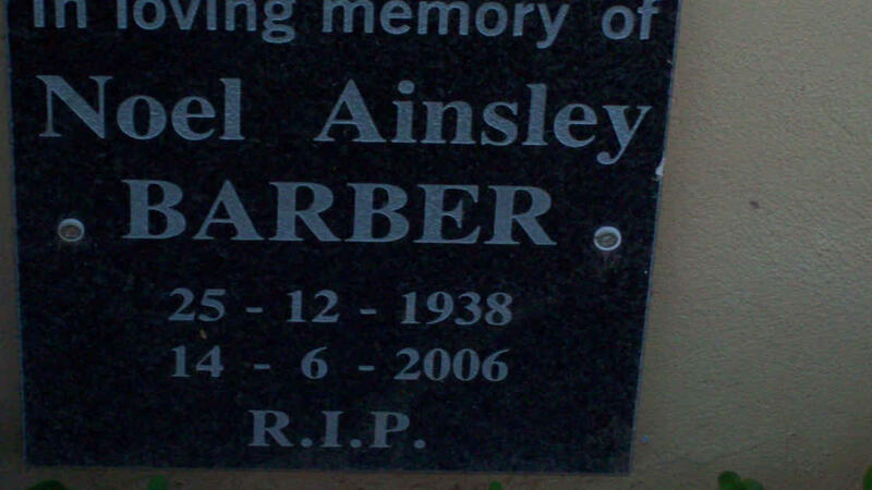 BARBER Noel Ainsley 1938-2006