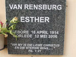 RENSBURG Esther, van 1914-2006